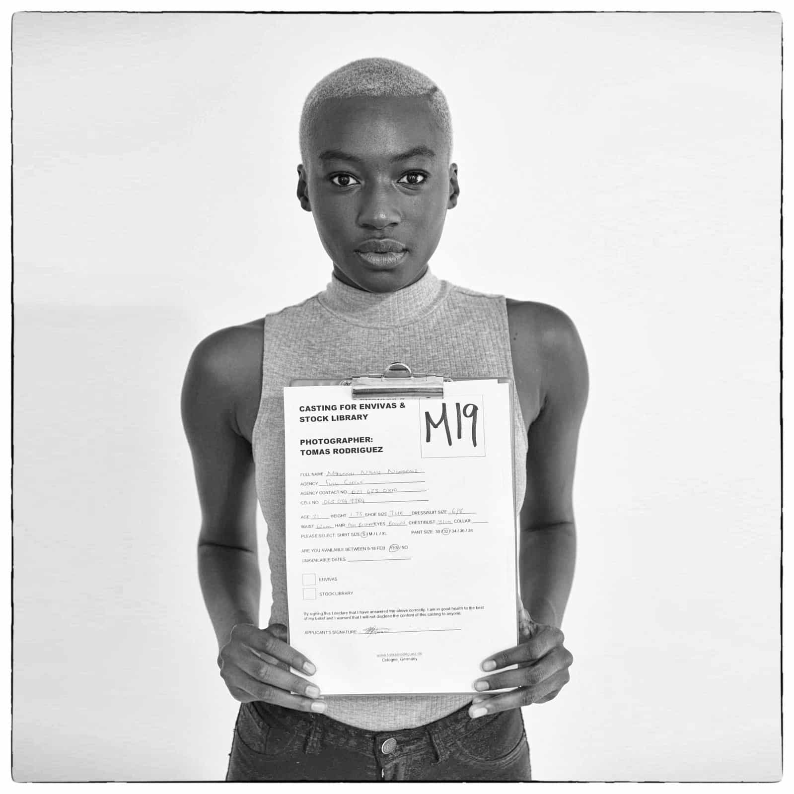 Eine hübsche dunkelhäutige Frau, Castingfoto, Südafrika